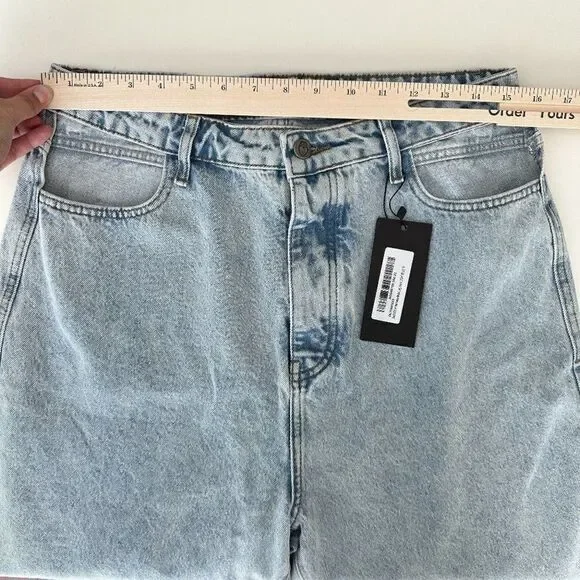 NWT Nasty Gal High Waist Wide Leg Cut Out Jeans - Picture 8 of 11